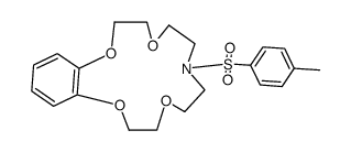 2,3-benzo-10-tosyl-10-aza-1,4,7,13-tetraoxa-2-cyclopentadecene结构式
