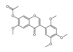 7-Acetoxy-6,2',4',5'-tetramethoxy-isoflavon Structure