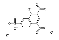 dipotassium,5,7-dinitro-8-oxidonaphthalene-2-sulfonate Structure