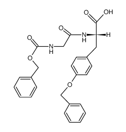 O-benzyl-N-(N-benzyloxycarbonyl-glycyl)-L-tyrosine结构式