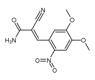 (E)-2-氰基-3-(4,5-二甲氧基-2-硝基苯基)丙烯酰基酰胺结构式