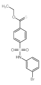 N-(3-bromophenyl)-4-ethoxycarbothioyl-benzenesulfonamide结构式