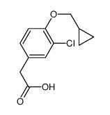 2-[3-chloro-4-(cyclopropylmethoxy)phenyl]acetic acid结构式