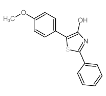 4-Thiazolol,5-(4-methoxyphenyl)-2-phenyl- Structure