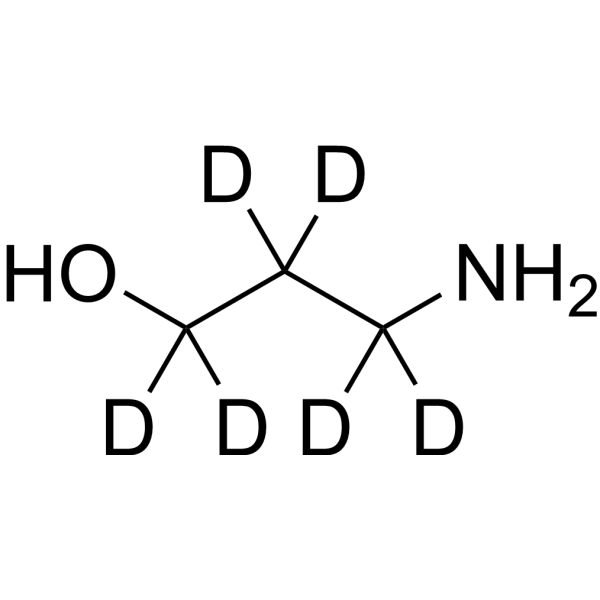 3-Aminopropan-1-ol-d6结构式