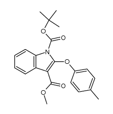 methyl 2-(4-methylphenoxy)-1-tert-butoxycarbonyl-1-H-indole-3-carboxylate Structure