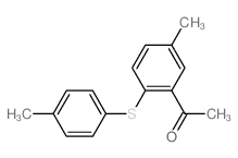 1-[5-methyl-2-(4-methylphenyl)sulfanyl-phenyl]ethanone Structure