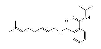 (2E)-3,7-dimethylocta-2,6-dienyl 2-{[(1-methylethyl)amino]carbonyl}benzoate结构式