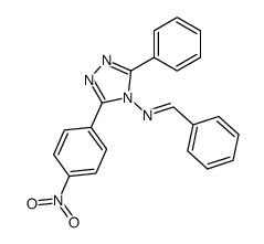 benzylidene-[3-(4-nitro-phenyl)-5-phenyl-[1,2,4]triazol-4-yl]-amine Structure