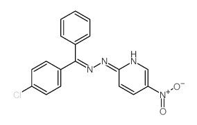 Benzophenone,4-chloro-, (5-nitro-2-pyridyl)hydrazone (8CI) Structure
