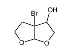 3a-bromohexahydrofuro[2,3-b]furan-3-ol结构式