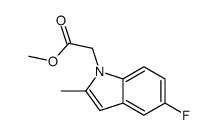 2-(5-氟-2-甲基-1H-吲哚-1-基)乙酸甲酯结构式