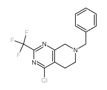 7-苄基-4-氯-2-(三氟甲基)-5,6,7,8-四氢吡啶并[3,4-D]嘧啶结构式