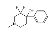 3,3-difluoro-1-methyl-4-phenylpiperidin-4-ol结构式