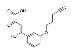 4-[3-(3-cyanopropoxy)phenyl]-4-hydroxy-2-oxobut-3-enoic acid结构式