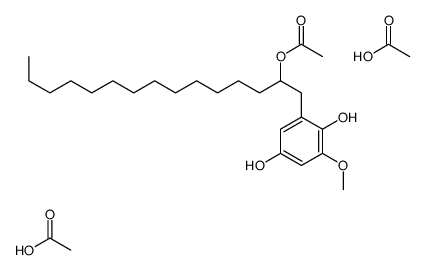 acetic acid,1-(2,5-dihydroxy-3-methoxyphenyl)pentadecan-2-yl acetate结构式