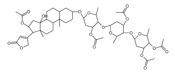 [(3S,5R,8R,9S,10S,13R,14S,16S,17R)-3-[(2R,4S,5R,6R)-4-acetoxy-5-[ (2S,4S,5R,6R)-4-acetoxy-5-[(2S,4S,5R,6R)-4,5-diacetoxy-6-methyl-t etrahydropyran-2-yl]oxy-6-methyl-tetrahydropyran-2-yl]oxy-6-methy l-tetrahydropyran-2-yl]oxy-14-hydroxy-1结构式