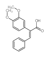 2-(3,4-dimethoxyphenyl)-3-phenyl-prop-2-enoic acid结构式