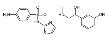 4-amino-N-(1,3-thiazol-2-yl)benzenesulfonamide,3-[1-hydroxy-2-(methylamino)ethyl]phenol结构式