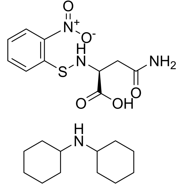 N-(2-硝基苯基亚磺酰)-l-天冬酰胺(二环己胺)结构式