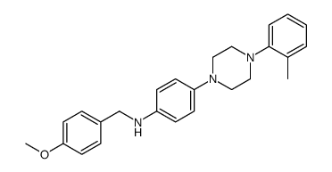 N-[(4-methoxyphenyl)methyl]-4-[4-(2-methylphenyl)piperazin-1-yl]aniline结构式
