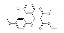 2-[(3-Chloro-phenyl)-(4-methoxy-phenylamino)-methylene]-malonic acid diethyl ester结构式