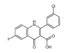 3'-chloro-6-fluoro-2-phenyl-4-quinolone-3-carboxylic acid Structure