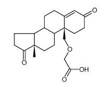 2-[[(10S,13S)-13-methyl-3,17-dioxo-2,6,7,8,9,11,12,14,15,16-decahydro-1H-cyclopenta[a]phenanthren-10-yl]methoxy]acetic acid结构式
