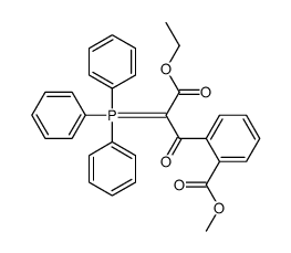 methyl 2-[3-ethoxy-3-oxo-2-(triphenyl-λ5-phosphanylidene)propanoyl]benzoate Structure