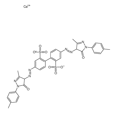 calcium 4,4'-bis[[4,5-dihydro-3-methyl-5-oxo-1-p-tolyl-1H-pyrazol-4-yl]azo][1,1'-biphenyl]-2,2'-disulphonate picture