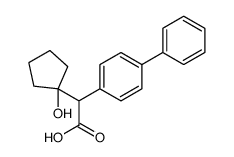 alpha-(1-Hydroxycyclopentyl)-biphenylacetic acid, (+)- Structure