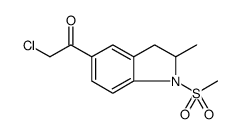 Ethanone, 2-chloro-1-[2,3-dihydro-2-methyl-1-(methylsulfonyl)-1H-indol-5-yl] Structure