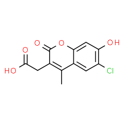 (6-Chloro-7-hydroxy-4-methyl-2-oxo-2H-chromen-3-yl)acetic acid结构式