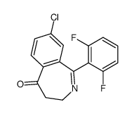 8-chloro-1-(2,6-difluorophenyl)-3,4-dihydro-2-benzazepin-5-one结构式
