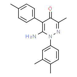 6-amino-1-(3,4-dimethylphenyl)-3-methyl-5-(4-methylphenyl)pyridazin-4(1H)-one Structure