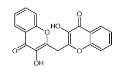 3-hydroxy-2-[(3-hydroxy-4-oxochromen-2-yl)methyl]chromen-4-one结构式