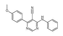 4-anilino-6-(4-methoxyphenyl)pyrimidine-5-carbonitrile结构式