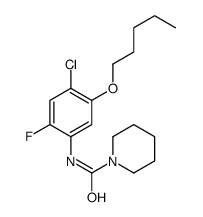 N-(4-chloro-2-fluoro-5-pentoxyphenyl)piperidine-1-carboxamide结构式
