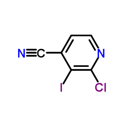 2-氯-3-碘-4-吡啶甲腈结构式