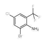 2-溴-4-氯-6-三氟甲基苯胺结构式