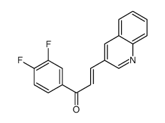 1-(3,4-difluorophenyl)-3-quinolin-3-ylprop-2-en-1-one结构式