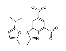 5-[2-(4,6-dinitro-1,3-benzothiazol-2-yl)ethenyl]-N,N-dimethylfuran-2-amine Structure