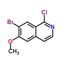 7-溴-1-氯-6-甲氧基异喹啉结构式
