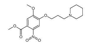 Benzoic acid, 5-methoxy-2-nitro-4-[3-(1-piperidinyl)propoxy]-, methyl ester Structure