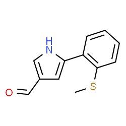 5-[2-(甲硫基)苯基]-1H-吡咯-3-甲醛结构式