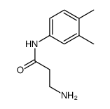 3-amino-N-(3,4-dimethylphenyl)propanamide结构式