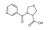 3-(pyridine-3-carbonyl)-1,3-thiazolidine-4-carboxylic acid Structure