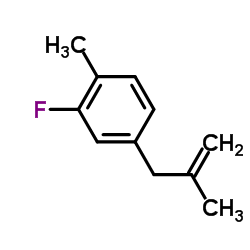 2-Fluoro-1-methyl-4-(2-methyl-2-propen-1-yl)benzene结构式