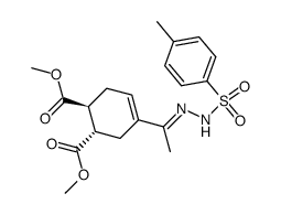 dimethyl (1S,2S)-4-(1-(2-tosylhydrazono)ethyl)cyclohex-4-ene-1,2-dicarboxylate Structure