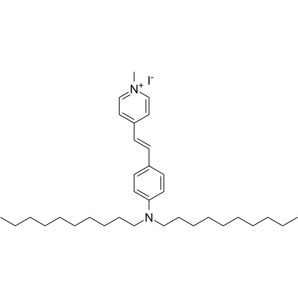 4-(4-(二癸基氨基)苯乙烯)-N-甲基碘化吡啶结构式